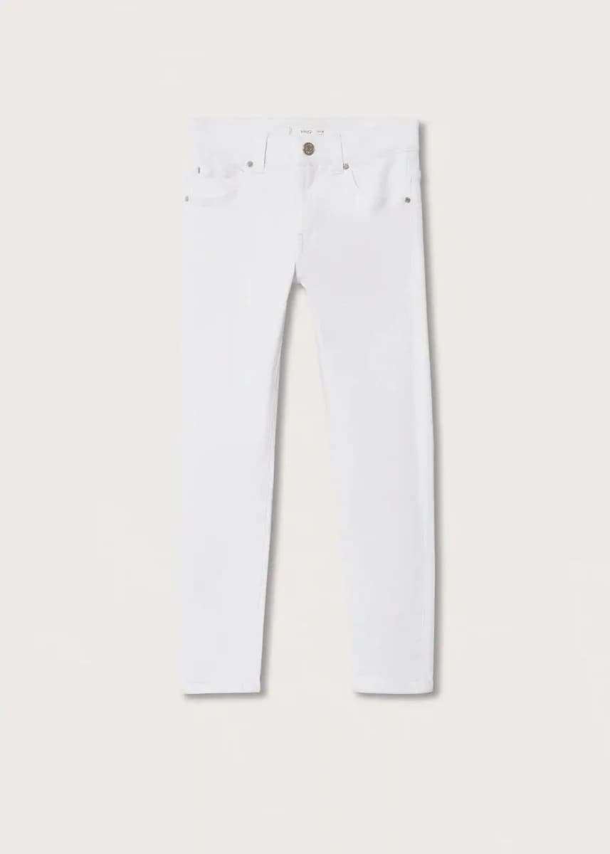 Mango - Quần Jeans Slim - WHITE