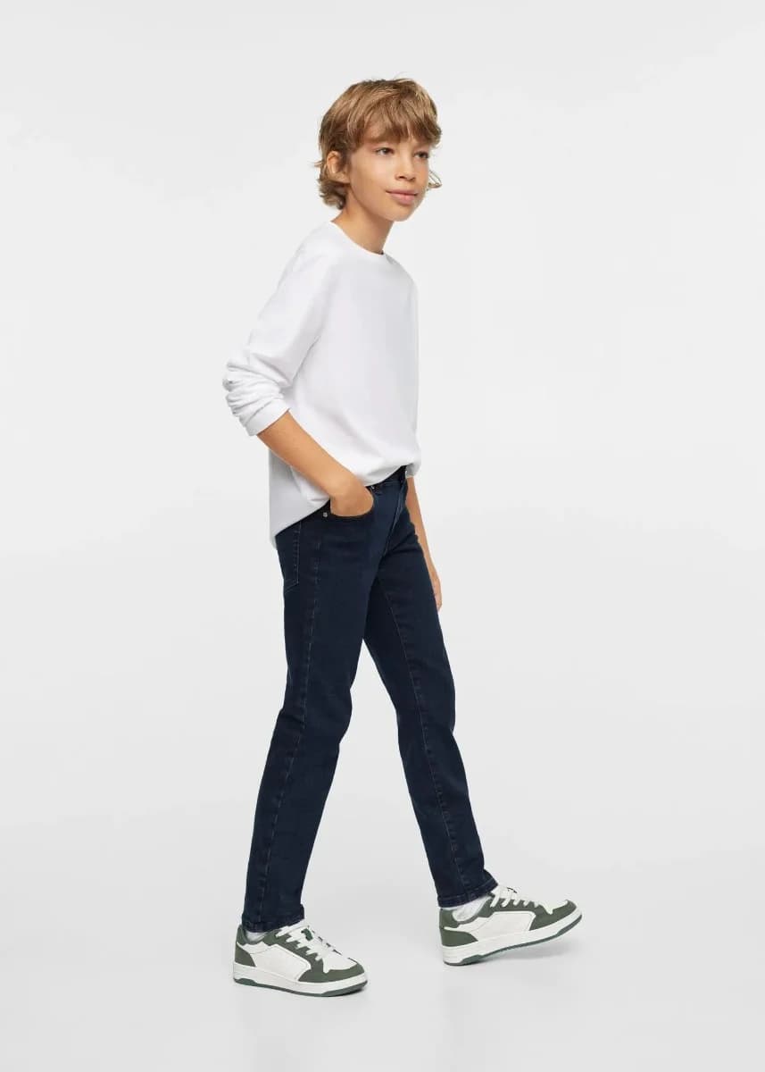 Mango - Quần Jeans Slim - BLUEBLACK