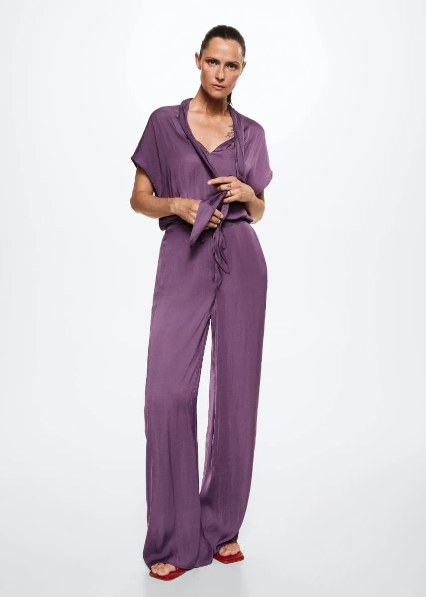 Mango - Quần Dài Tell - DARK PURPLE