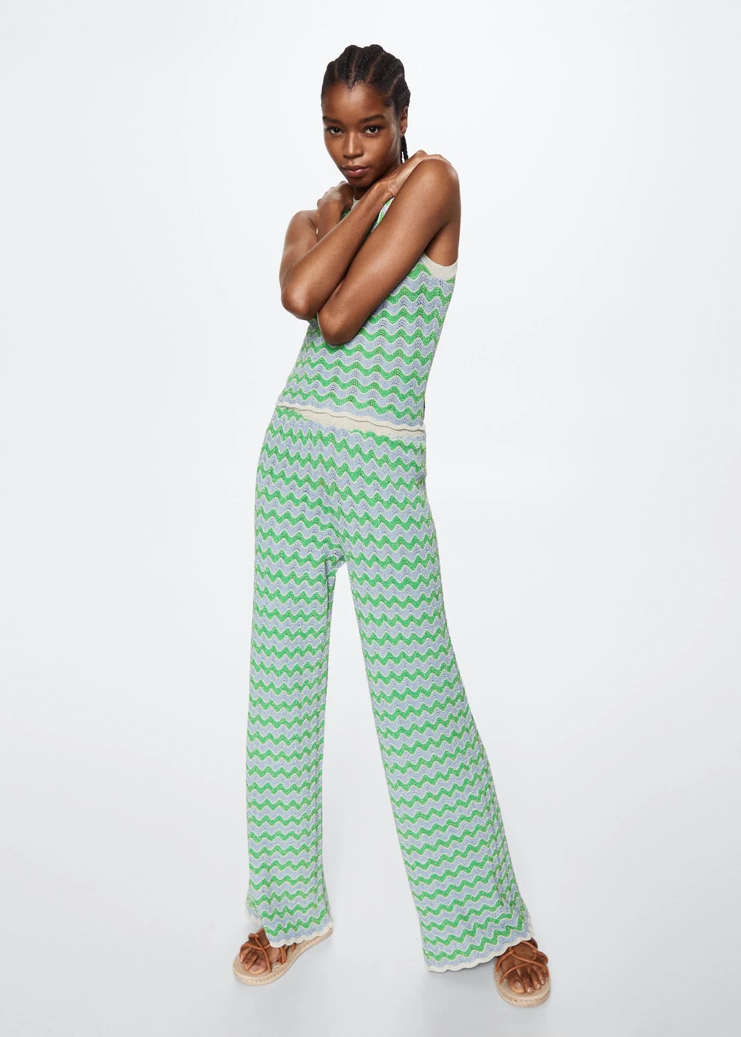 Mango - Quần Dài Wava - MEDIUM GREEN