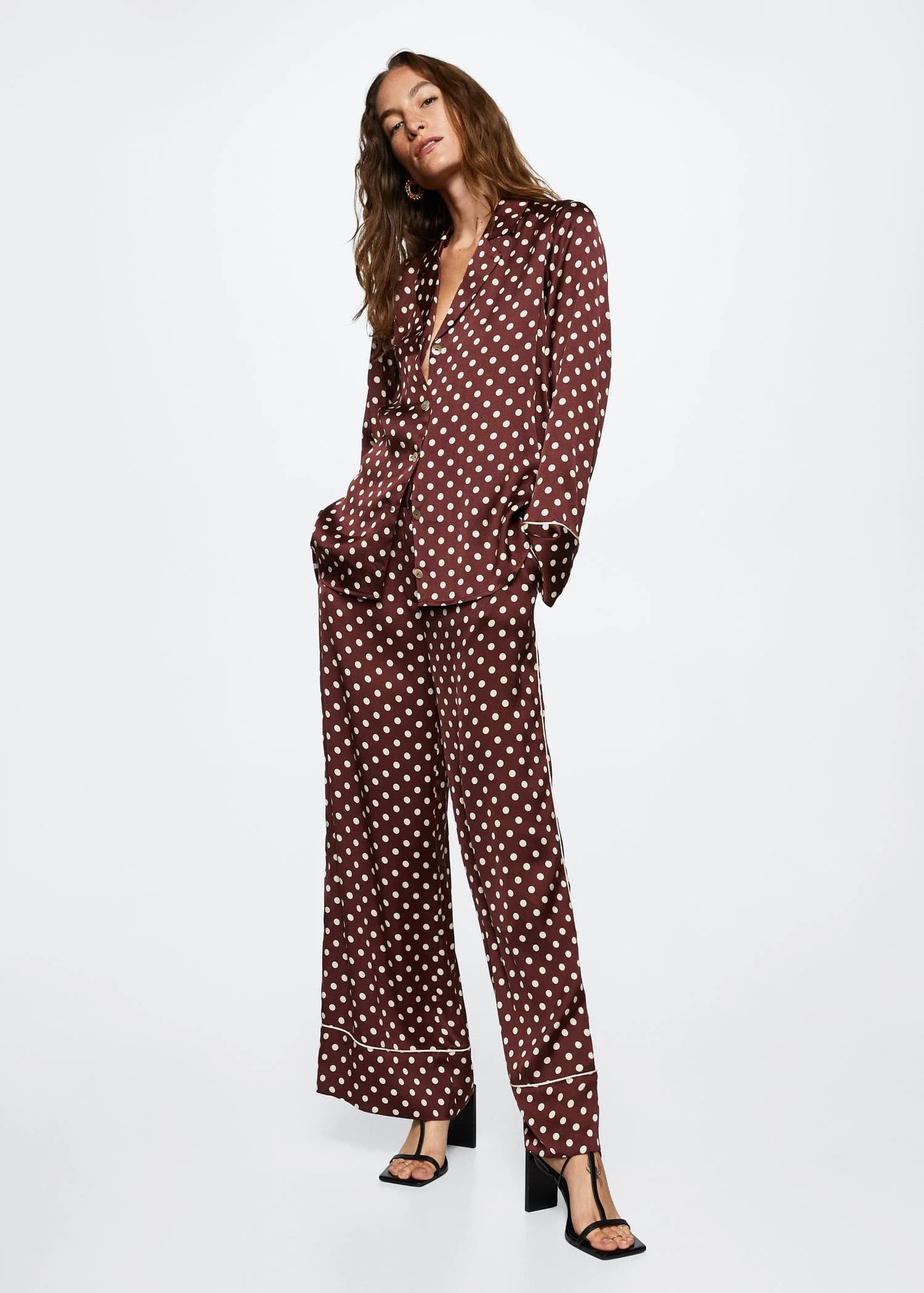 Mango - Quần Dài Lola - DARK BROWN