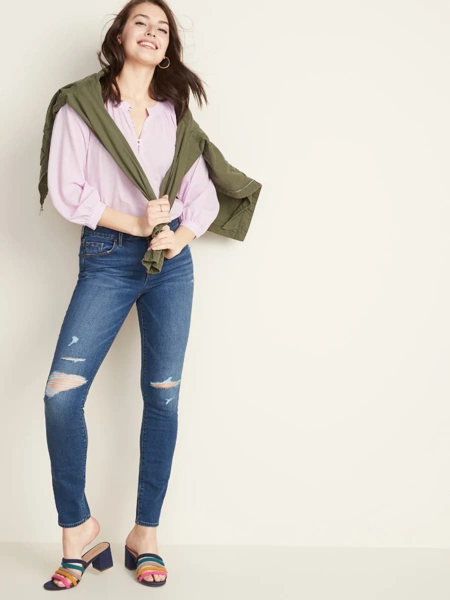 Old Navy - Quần Jean Nữ Skinny Fit - SYCAMORE