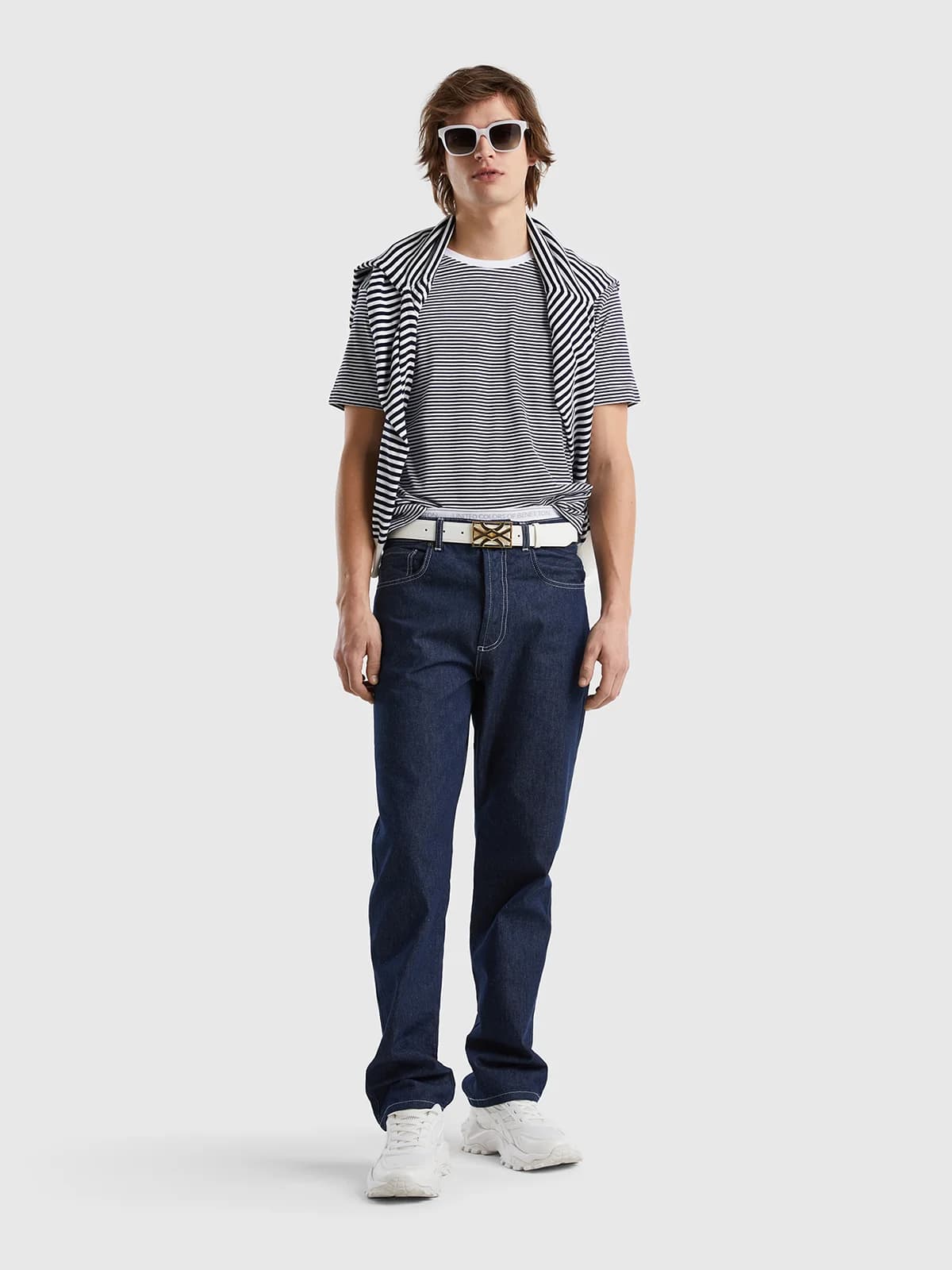United Colors of Benetton - Quần Jean Nam Dài Straight Leg Jeans - DARK BLUE