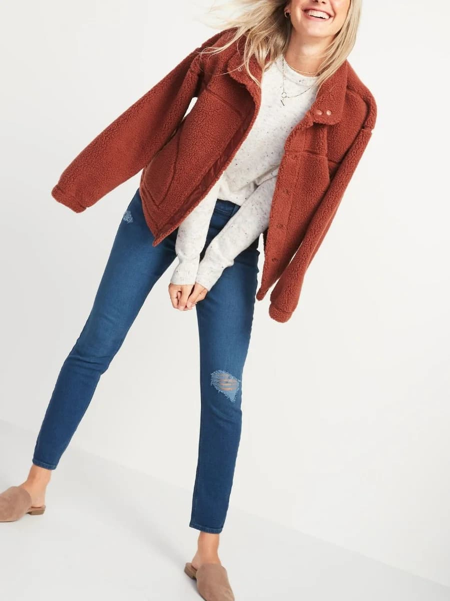 Old Navy - Quần Jean Nữ Cạp Vừa - WILLA DESTROY