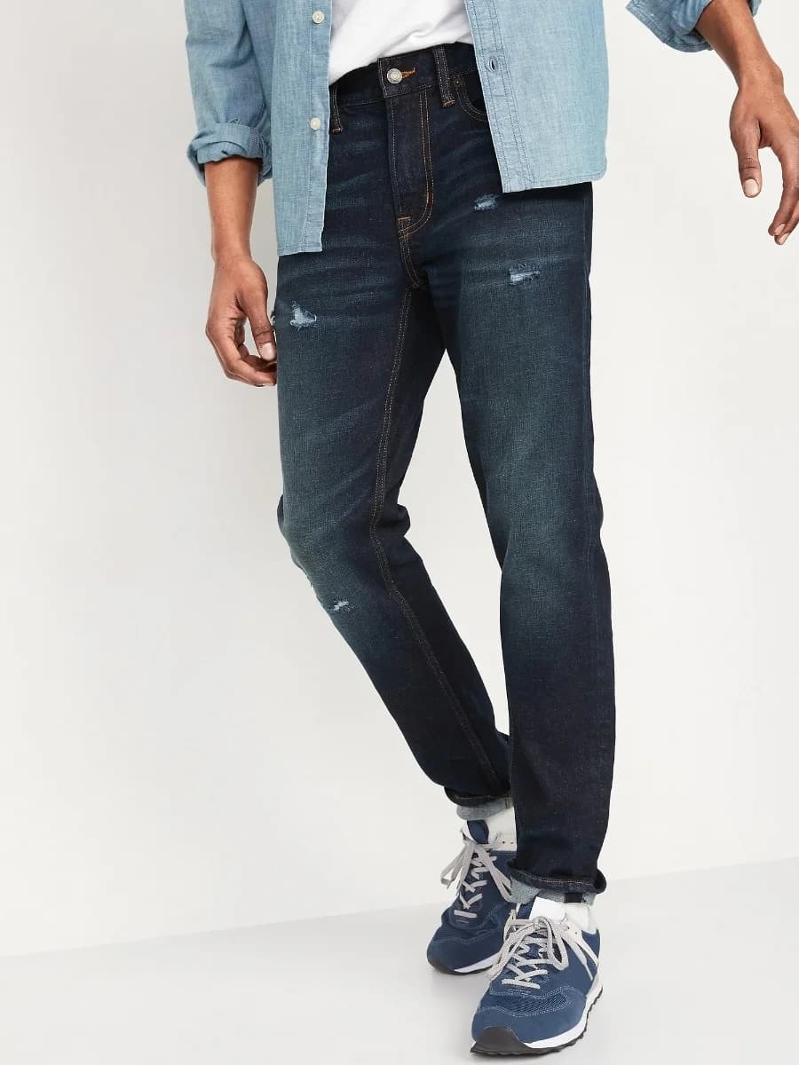Old Navy - Quần Jean Nam Slim Tapered - DARK WASH