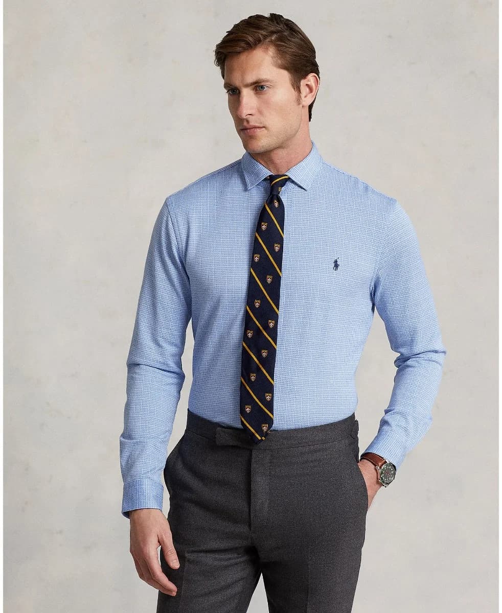 Polo Ralph Lauren - Áo Sơ Mi Nam Tay Dài Glen Plaid Jersey Shirt - ASSORTED PRE-PACK (SEE TABLE 9