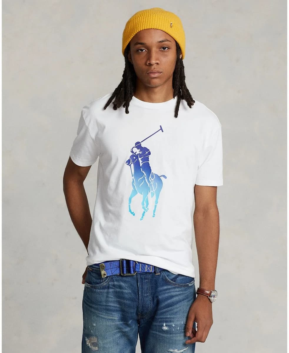 Polo Ralph Lauren - Áo Thun Nam Tay Ngắn Classic Fit Big Pony Jersey T-Shirt - WHITE