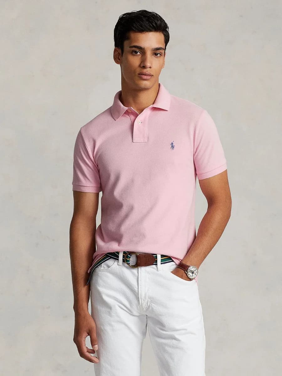 Polo Ralph Lauren - Áo Polo Nam Tay Ngắn Slim Fit Mesh Polo Shirt - PINK