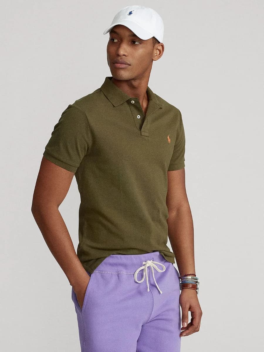 Polo Ralph Lauren - Áo Polo Nam Tay Ngắn Slim Fit Mesh Polo Shirt - GREEN