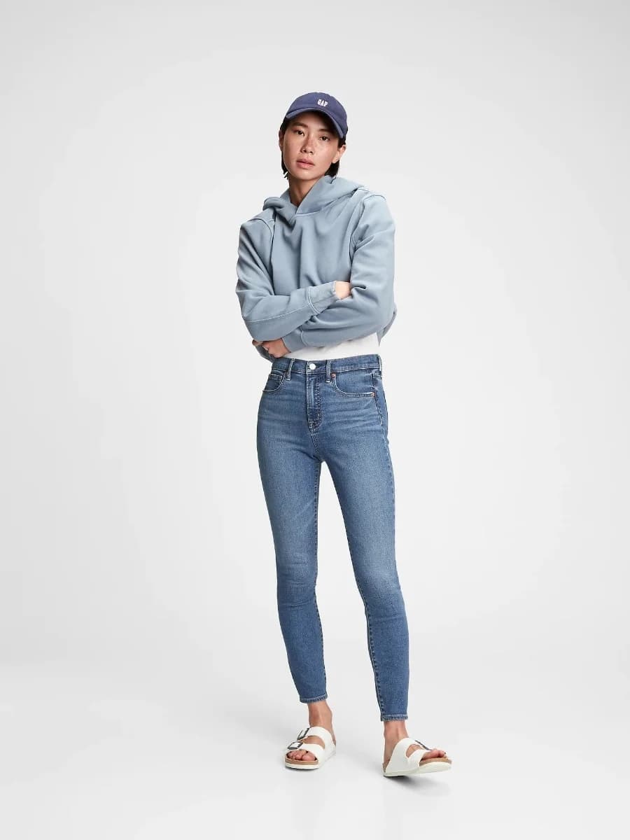GAP - Quần Jeans Dài Nữ - High Rise Skinny - MEDIUM INDIGO 20
