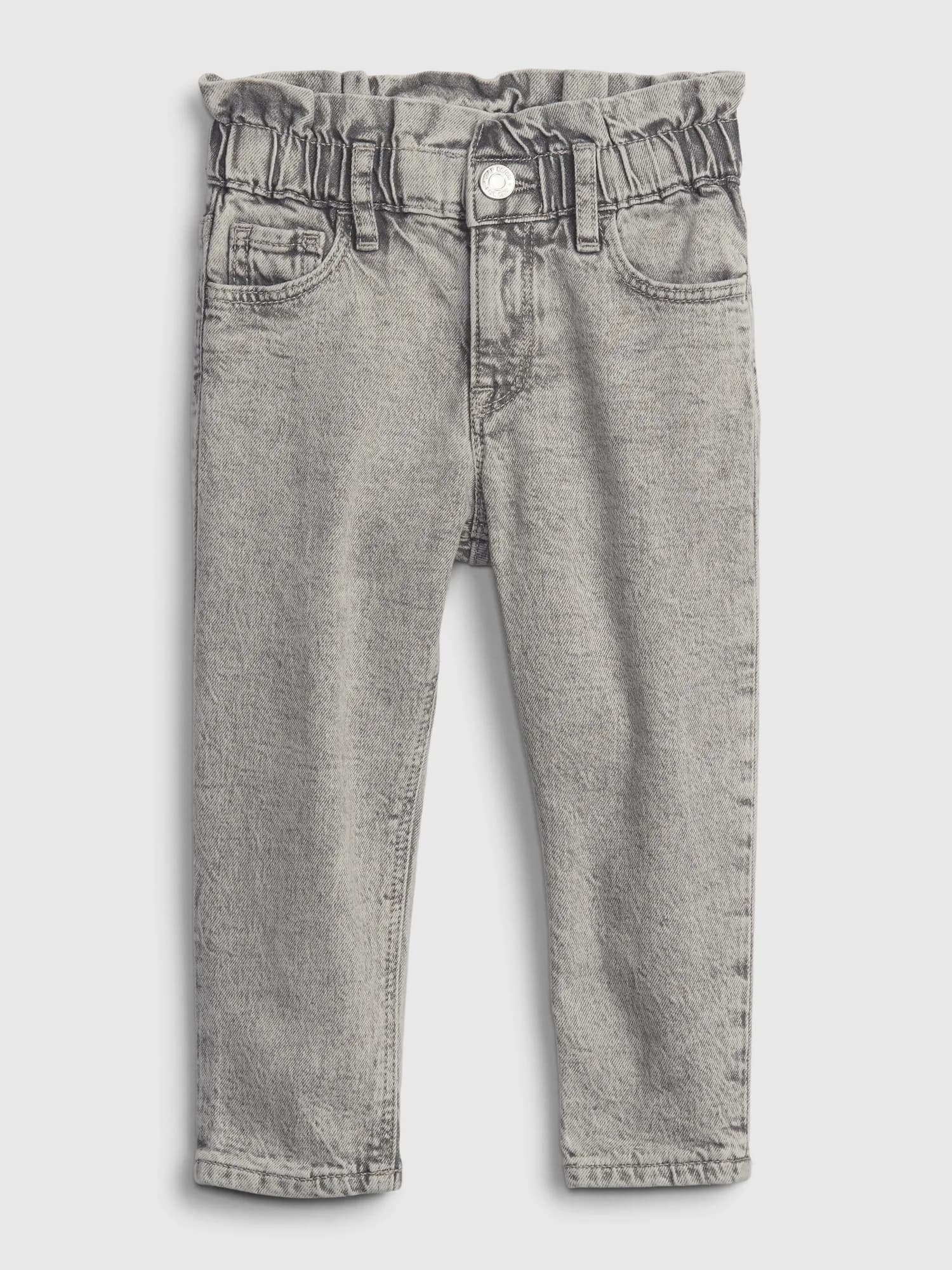 GAP - Quần Jeans Dài Em Bé Gái Toddler - Mom - SMOKY GREY