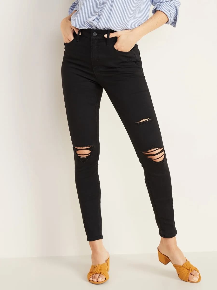 Old Navy - Quần Jean Nữ Cạp Cao - BLACK JACK