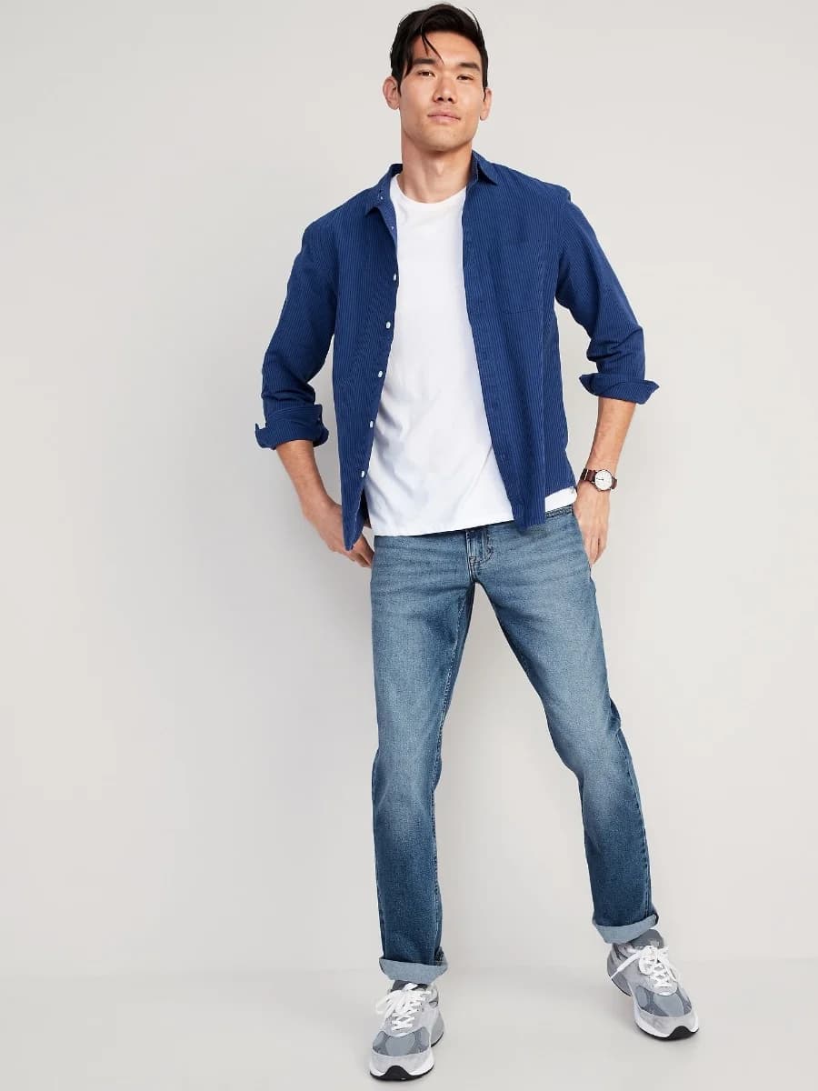 Old Navy - Quần Jean Nam Straight Fit - LIGHT WASH W/TINT