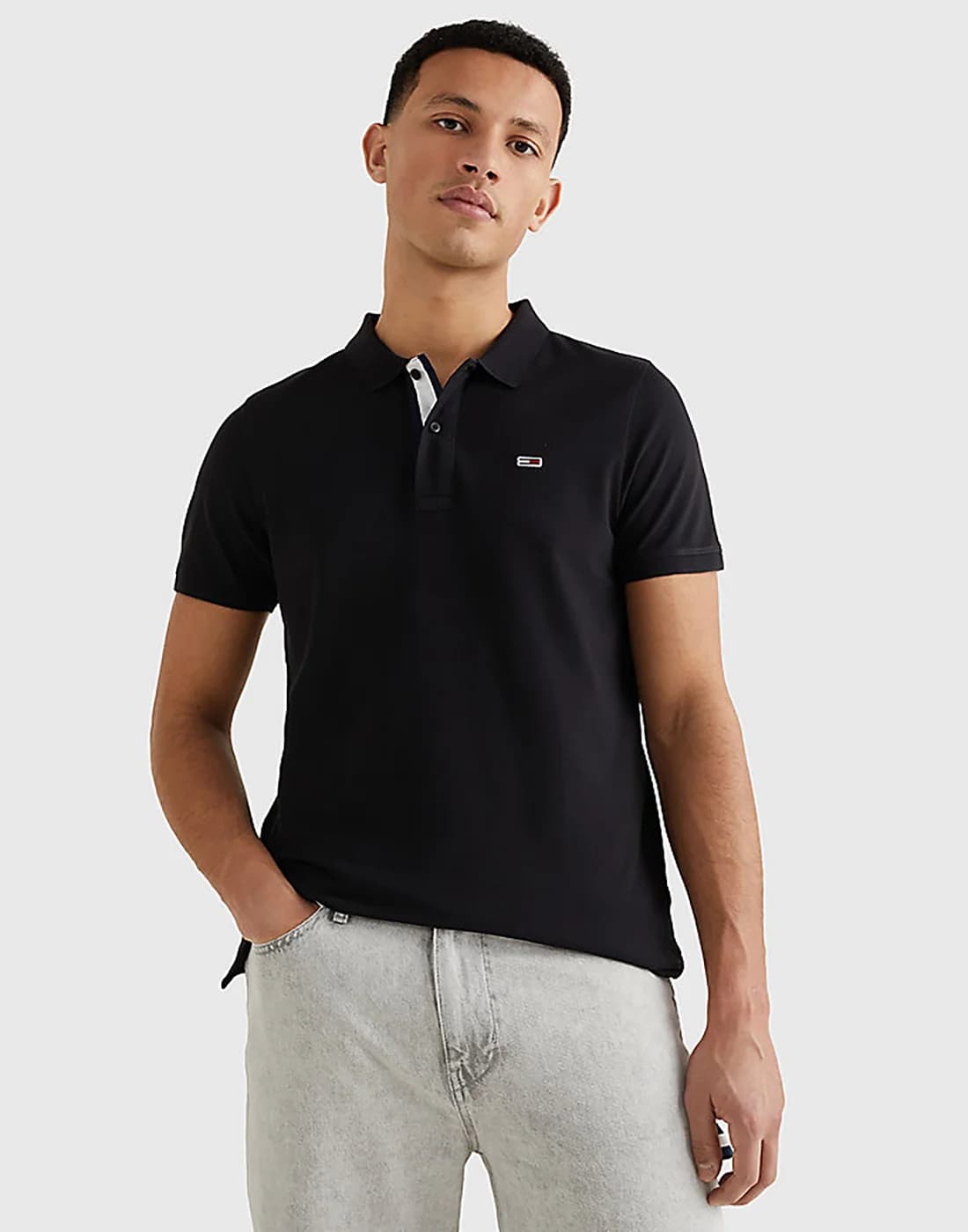 Tommy Jeans - Áo Polo Nam Tay Ngắn Tj Solid Stretch Slim Fit - Black