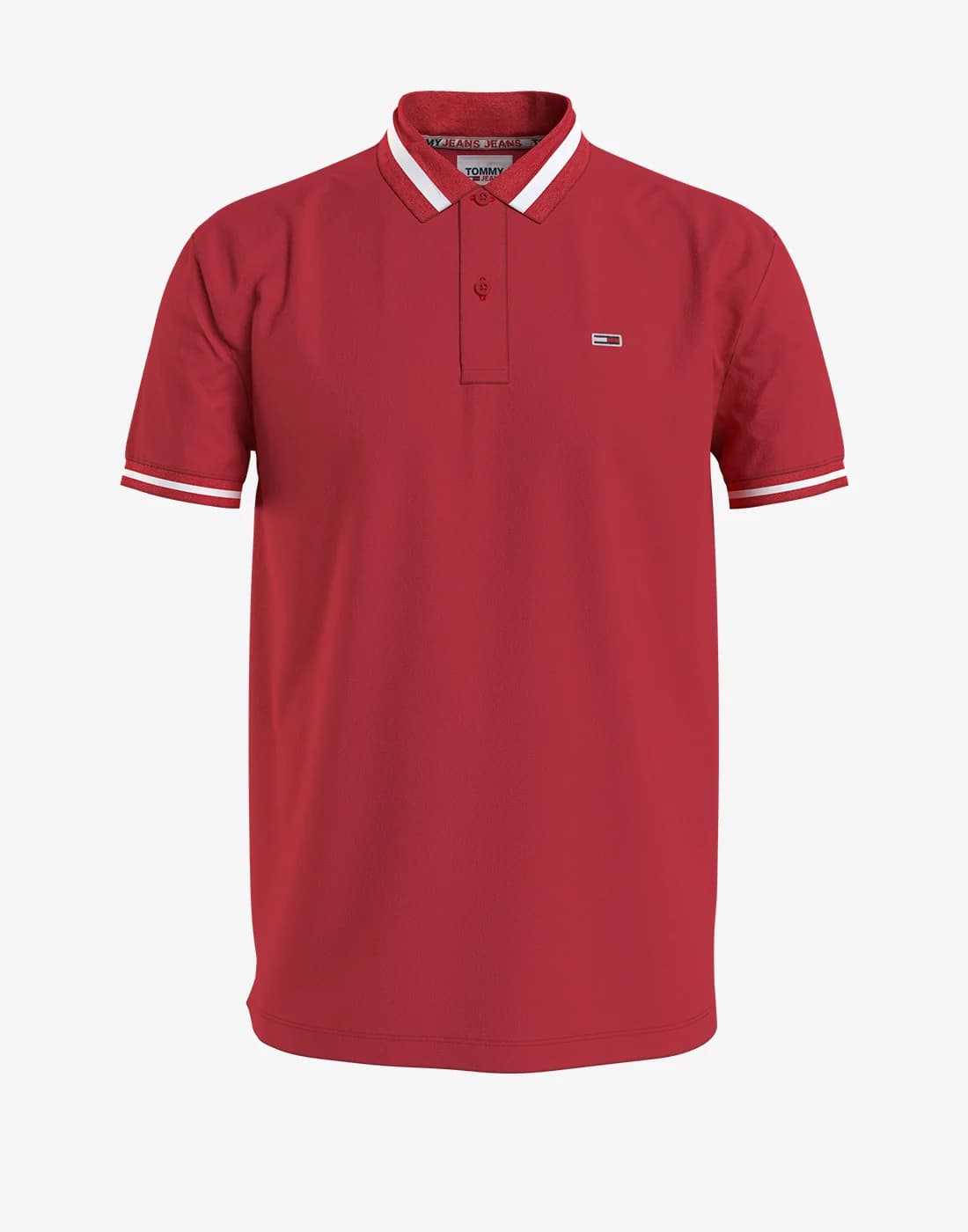 Tommy Jeans - Áo Polo Nam Tay Ngắn TJM Tipped Stretch Polo - DEEP CRIMSON