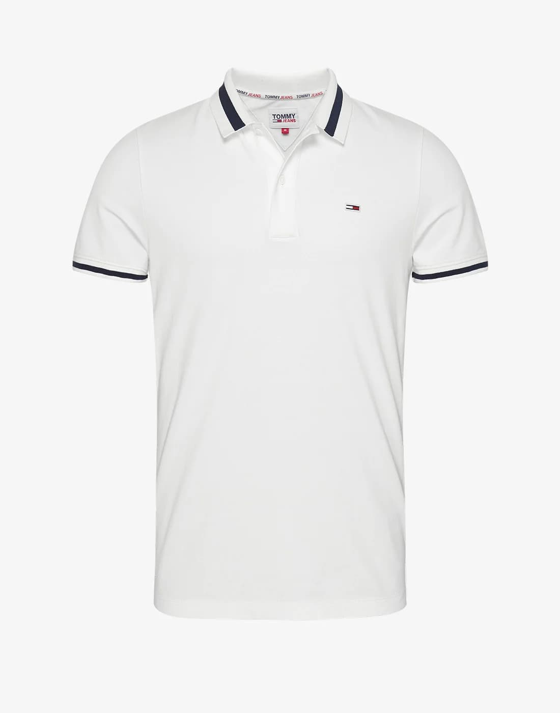 Tommy Jeans - Áo Polo Nam Tay Ngắn TJM Tipped Stretch Polo - WHITE