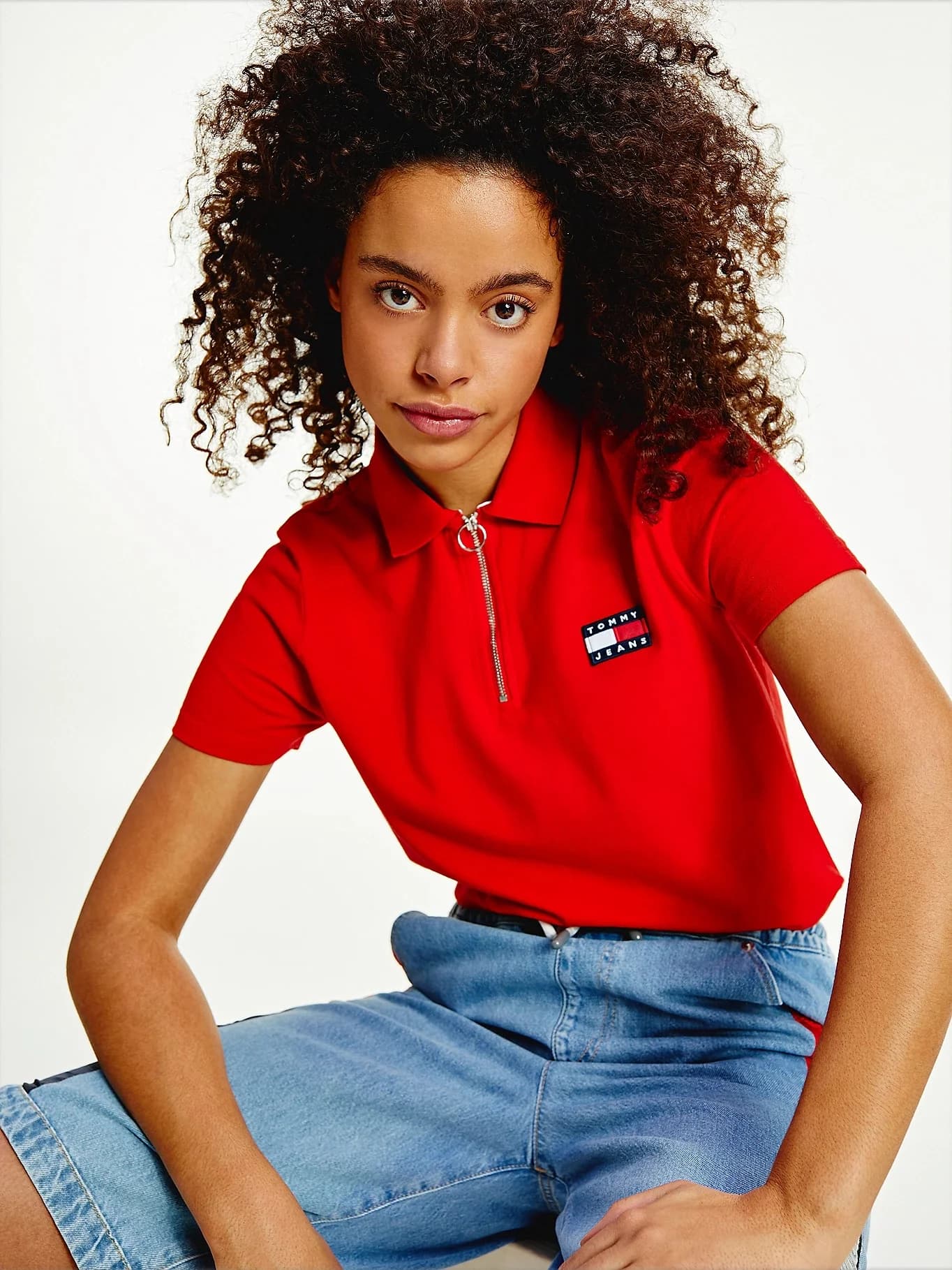 Tommy Jeans - Áo Polo Nữ Tay Ngắn - DEEP CRIMSON
