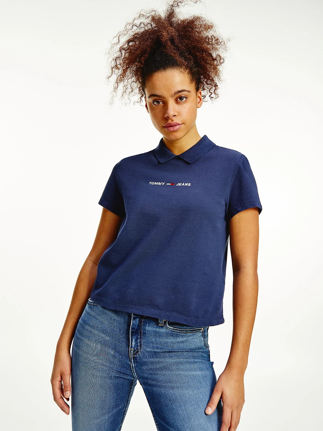 Tommy Jeans - Áo Polo Nữ Tay Ngắn - TWILIGHT NAVY