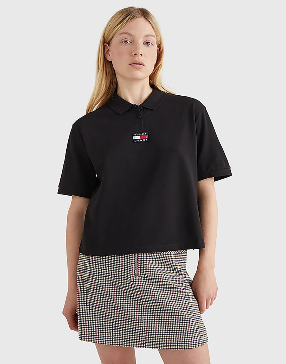 Tommy Jeans - Áo Polo Nữ Tj Center Badge - Black