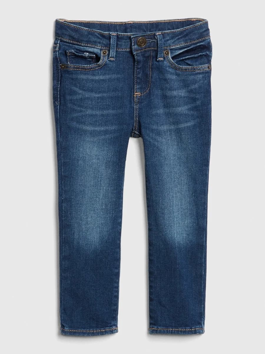 GAP - Quần Jeans Dài Em Bé Gái Toddler - Skinny Fit - MEDIUM WASH