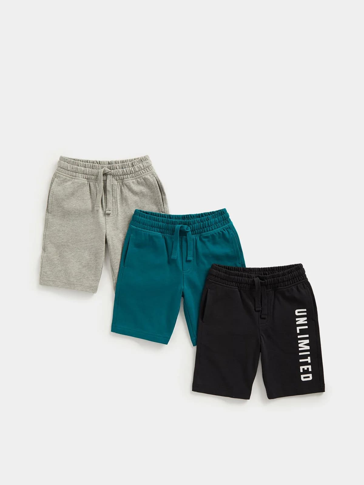 mothercare - Set 3 quần short cotton cho bé trai - Black