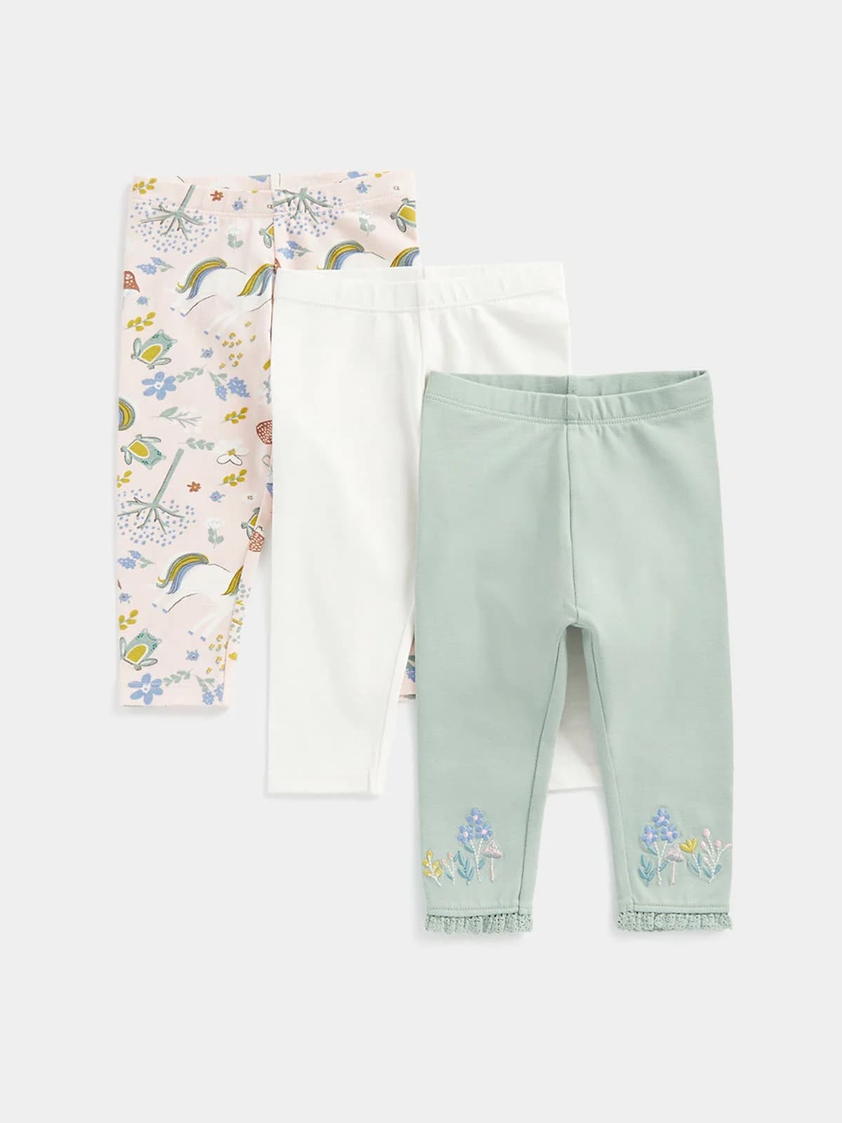 mothercare - Set 3 quần leggings - GREEN