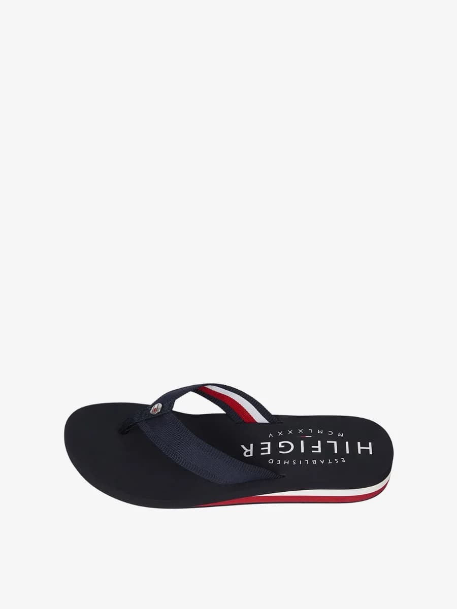 Tommy Hilfiger - Dép Nữ Side Stripe Beach Sandal Wmn - DESERT SKY