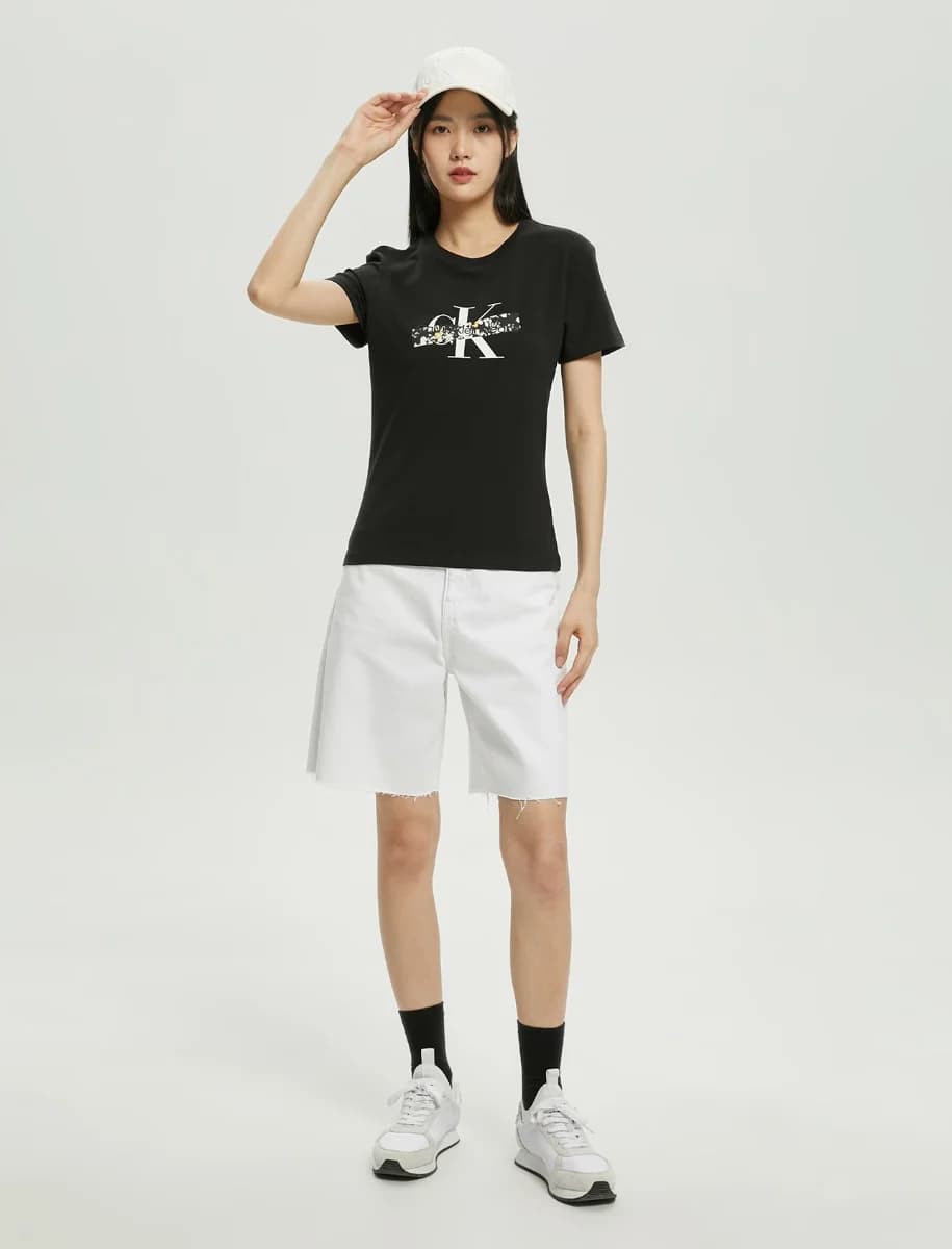 CK Jeans - Áo Thun Nữ Slim Fit - CK BLACK