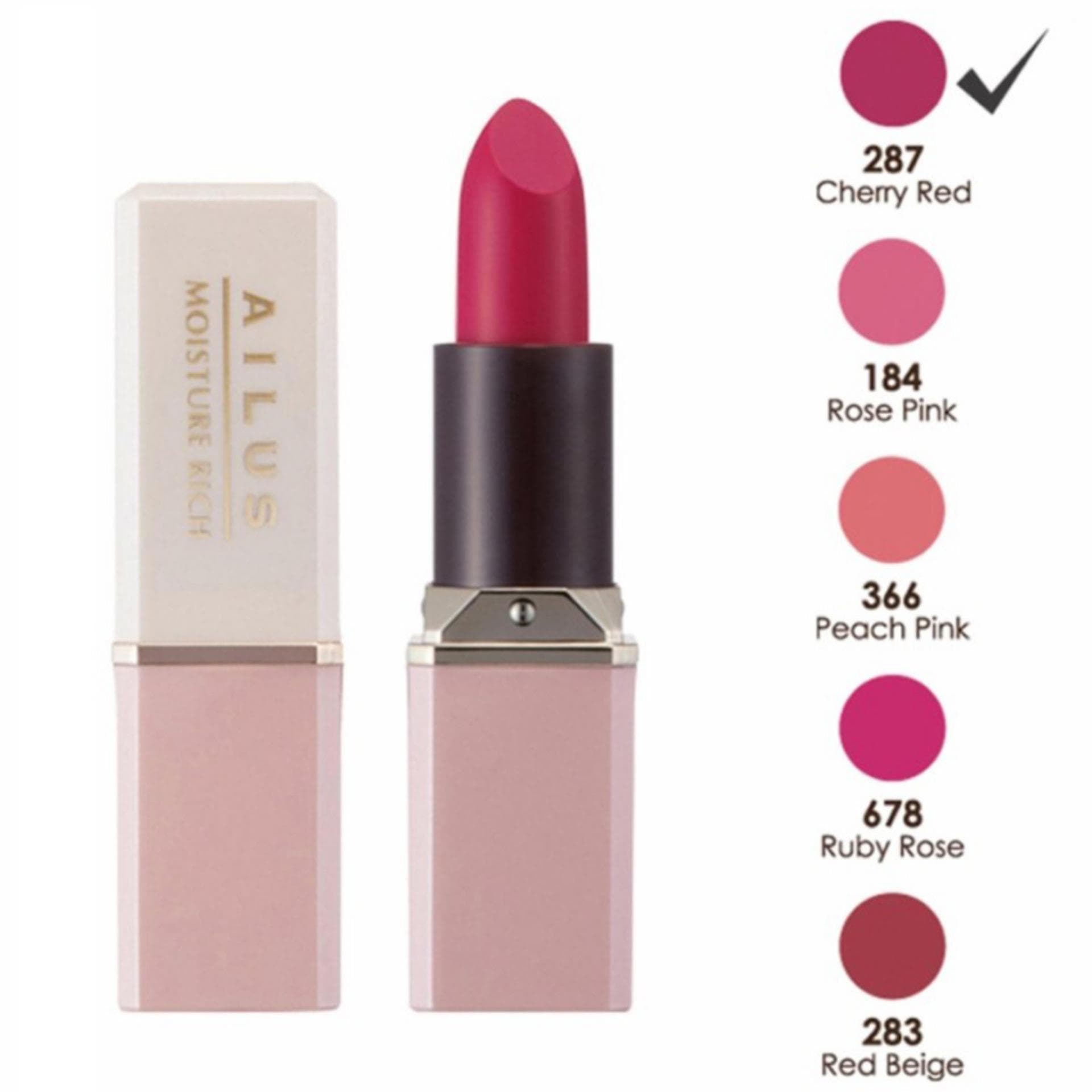 Son Naris Ailus Smooth Lipstick Long Lasting mịn môi lâu trôi Cao cấp Nhật Bản #285 Classic Red