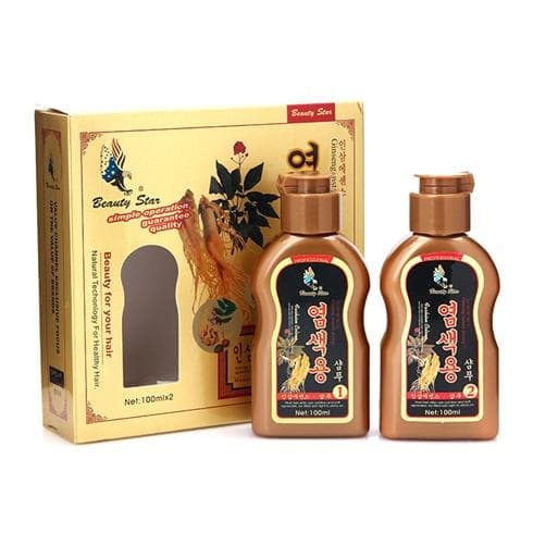 Bộ 2 chai dầu gội thảo dược đen tóc Beauty Star Hàn Quốc 100ml/chai