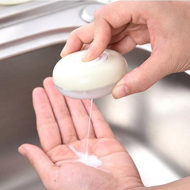 Hộp Chiết Mỹ Phẩm Dầu Gội Sữa Tắm Silicon Di Động Màu Trắng