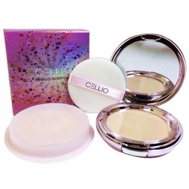 Phấn trang điểm chống lão hóa siêu mịn Celilo Shining Ex Twoway Cake Hàn Quốc 12g ( 2 lõi )