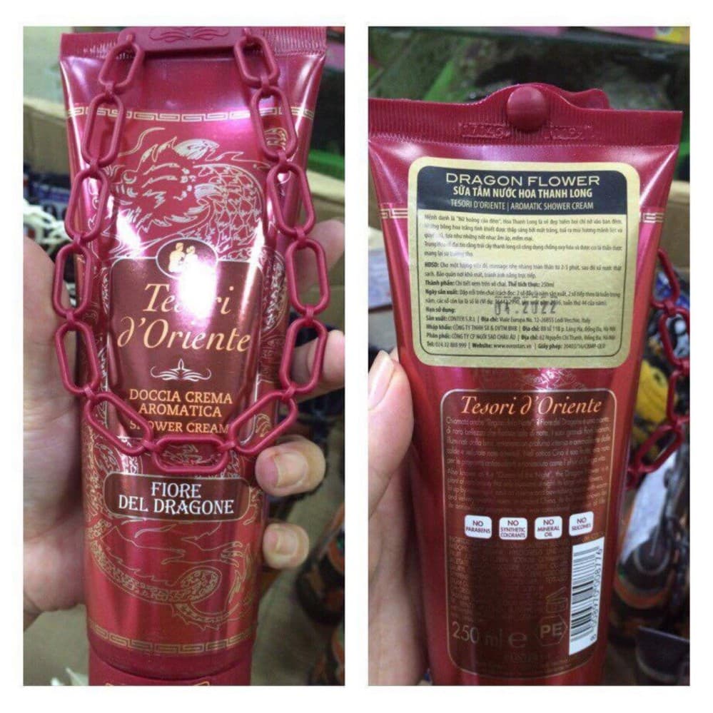 Sữa tắm Tesori D’Oriente nước hoa dây xích hương hoa Quỳnh và thanh long Cao cấp Italia 250ml