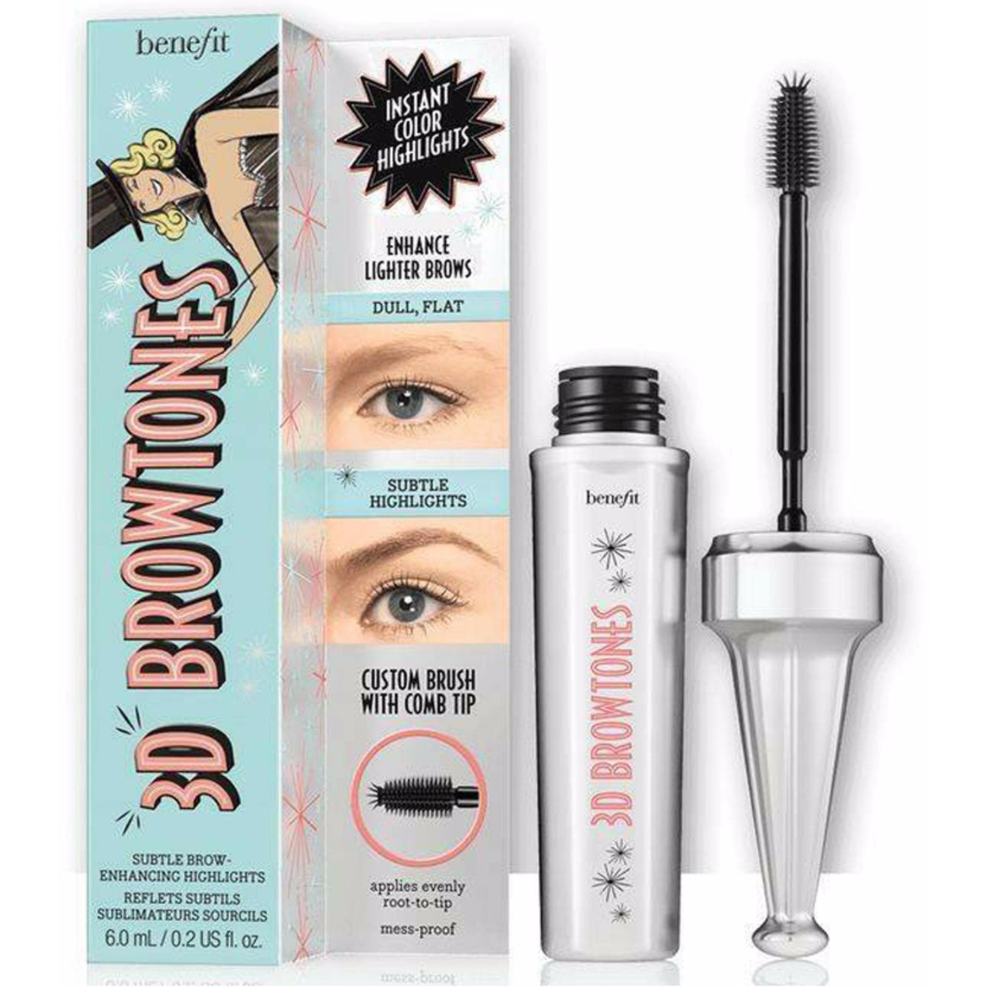 Mascara làm dài mi và đậm chân mày 3D Browtones 5ml