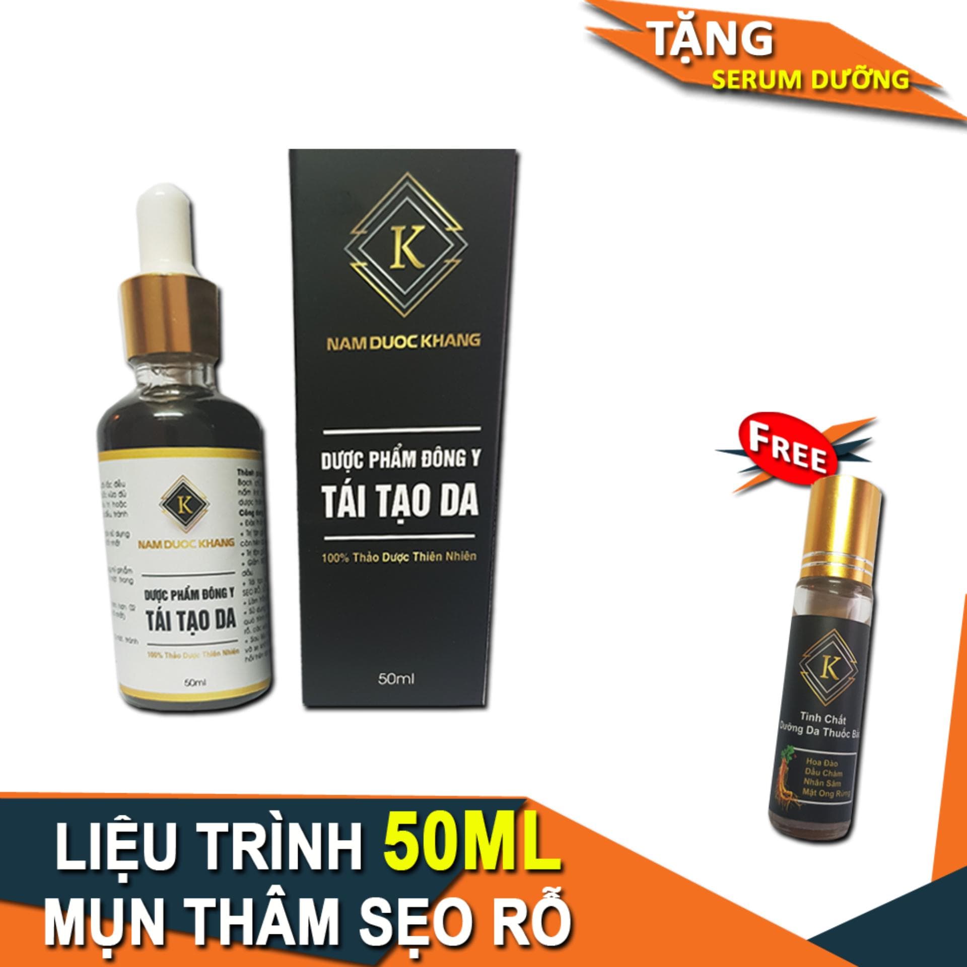 Serum mụn thâm sẹo rỗ tàn nhang Nam Dược Khang - Lọ 30ml ( Tặng serum dưỡng da )
