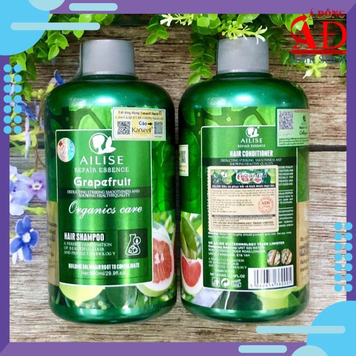 [Chính hãng] [KM] Bộ dầu gội xả bưởi Grapefruit Ailise siê mượt phục hồi tóc chính hãng cao cấp (UK) 850mlx2