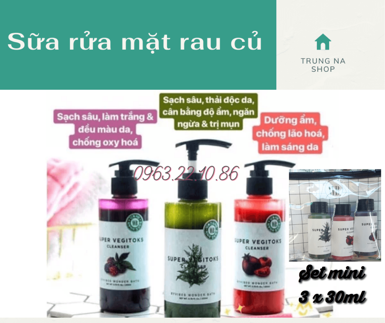Sữa rửa mặt rau củ Super Vegitoks Cleanser ( HÀN QUỐC CHÍNH HÃNG 100%)