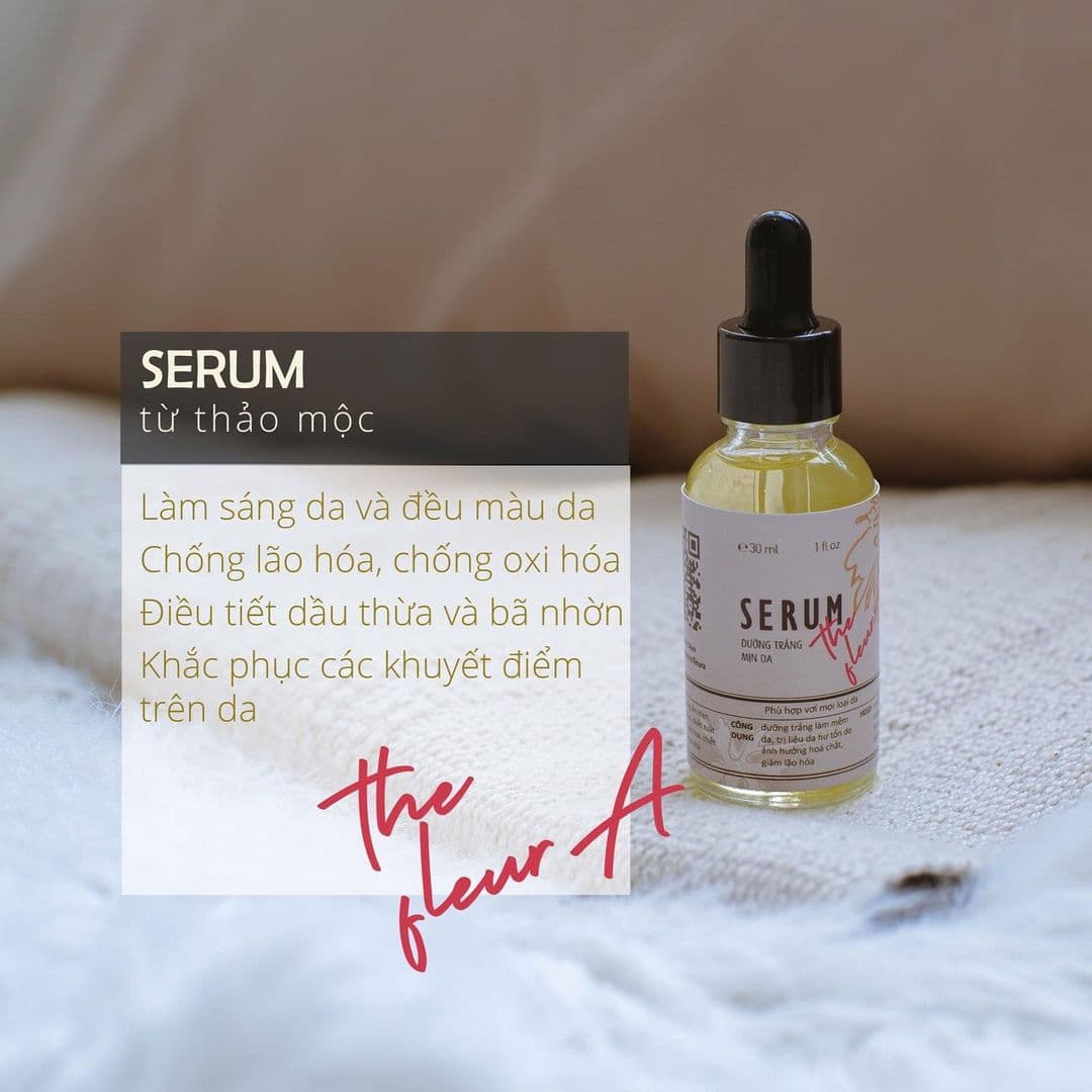 Tinh Chất Dưỡng Sáng Da Mịn Da Giảm Thâm Trắng Da - Serum Thảo Mộc 30ml - Sảm phẩm thủ công the FleurA