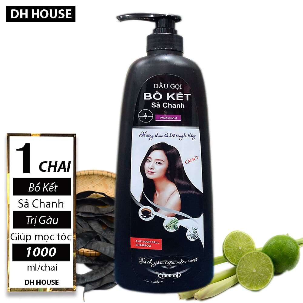 Chai (1000ml) Dầu Gội Bồ Kết Sả Chanh (Date: 36 tháng)