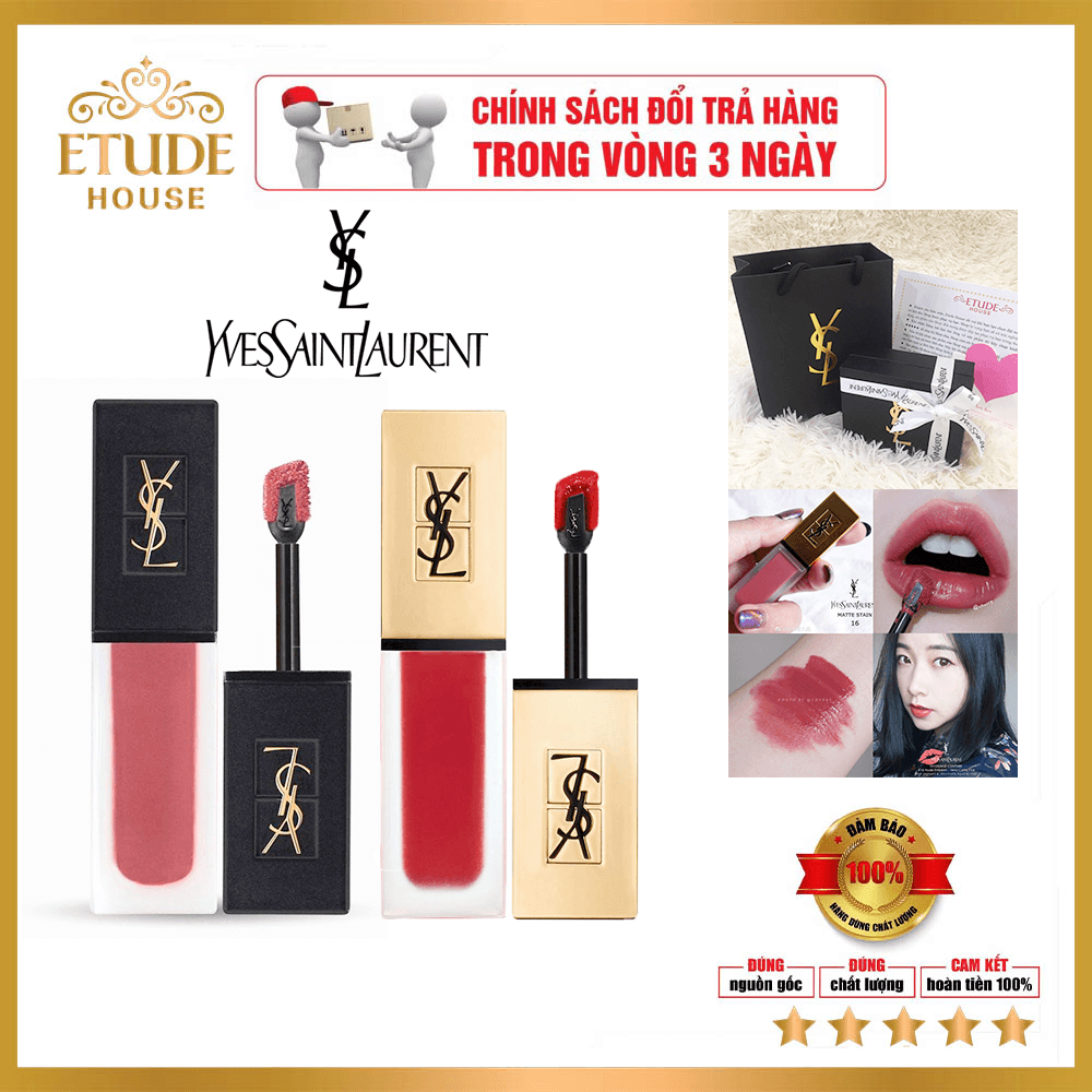 Son kem lì Ysl Tatouage 2021 không gây khô môi bám màu cực tốt. lên môi rât căng mọng mướt và mịn màng siêu xinh