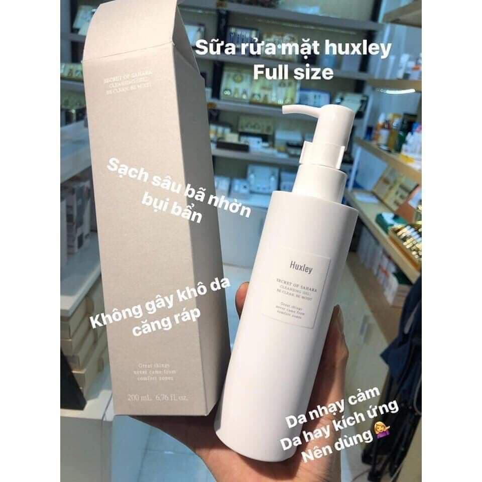 Sữa rửa mặt Huxley Hàn Quốc full size 200ml