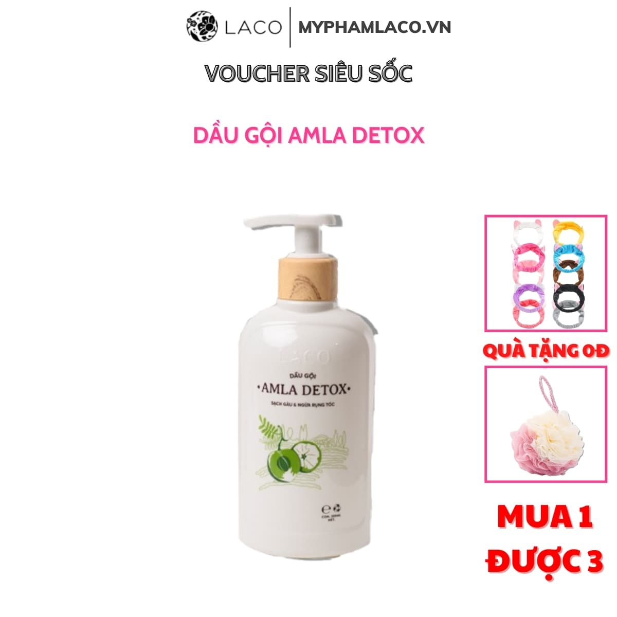 Dầu Gội AMLA LACO GIúp Sạch Gầu Giảm Rụng Tóc Mượt Tóc Kích Thích Mọc Tóc