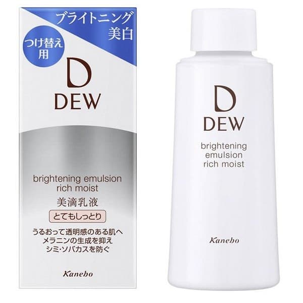 [Refill] - Sữa dưỡng trắng da  siêu cấp ẩm Kanebo Dew Brightening Emulsion RICH MOIST (100ml)