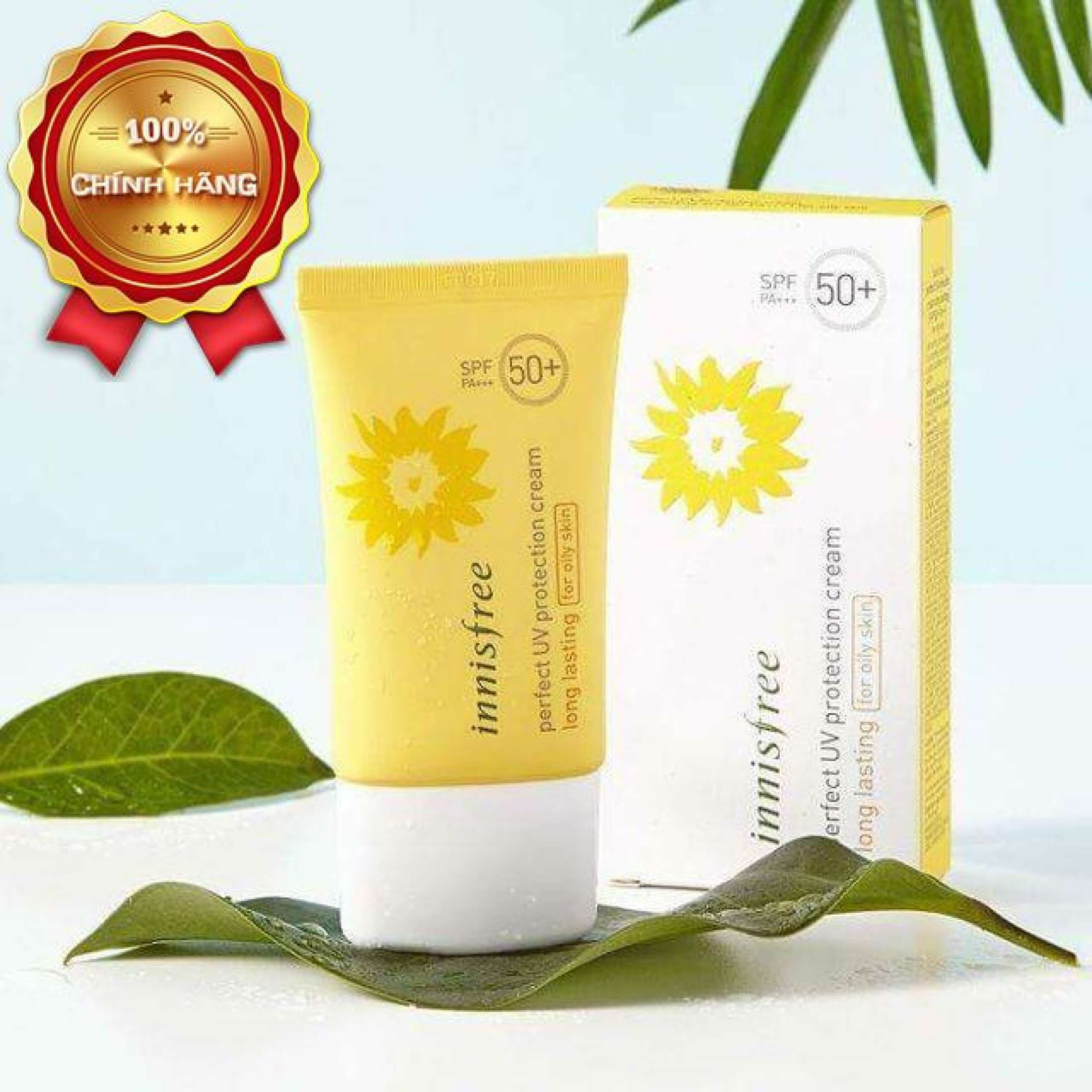 [HCM]Kem Chống Nắng Kiềm Dầu Nâng Tông Da Innisfree-Màu Vàng.Date:2025 -Trihai Shop