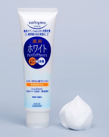 Sữa rửa mặt làm trắng da KOSE Softymo White 190g- Nhật Bản