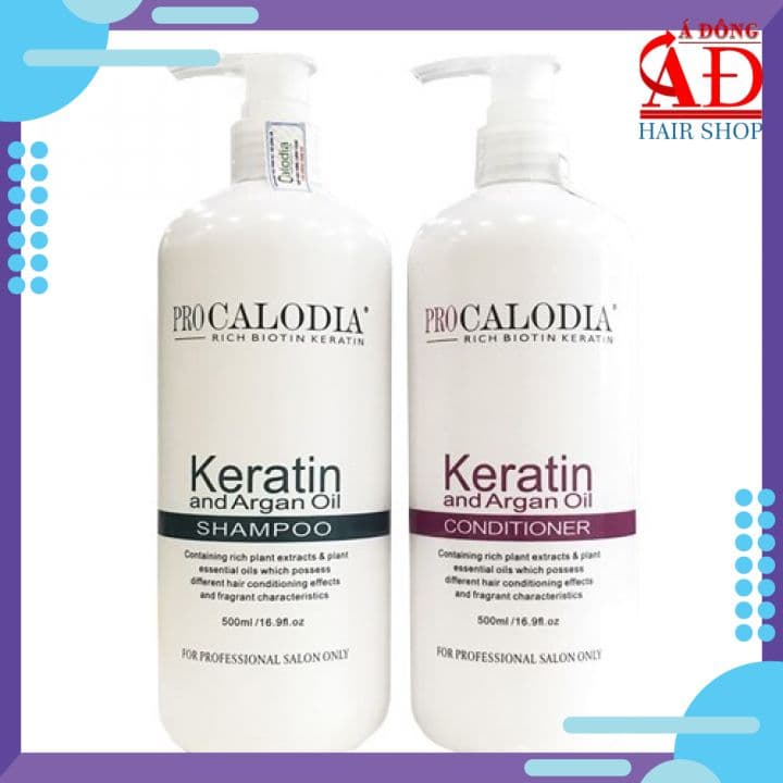 [Chính hãng] [KM] Bộ dầu Gội xả Pro Calodia Keratin siêu mượt cho tóc khô hư tổn 500ml