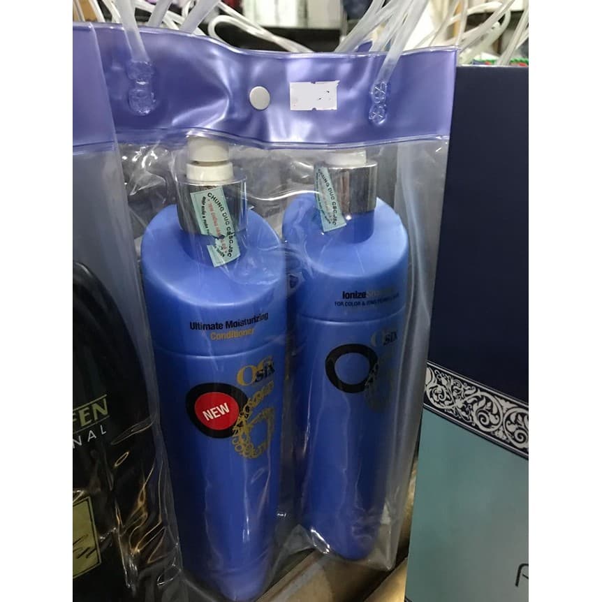 Cặp dầu gội xả mềm mượt 06 Six 750ml x2