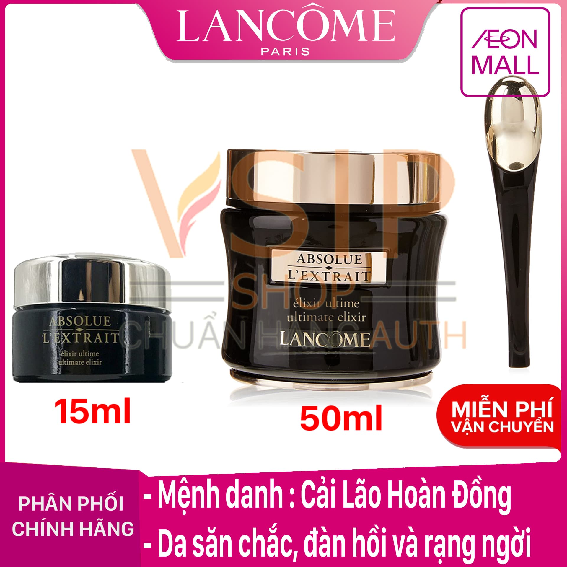 Kem dưỡng ngày & đêm cao cấp cải lão hoàn đông phục hồi da Lancome Absolue LExtrait Ultimate Elixir Cream