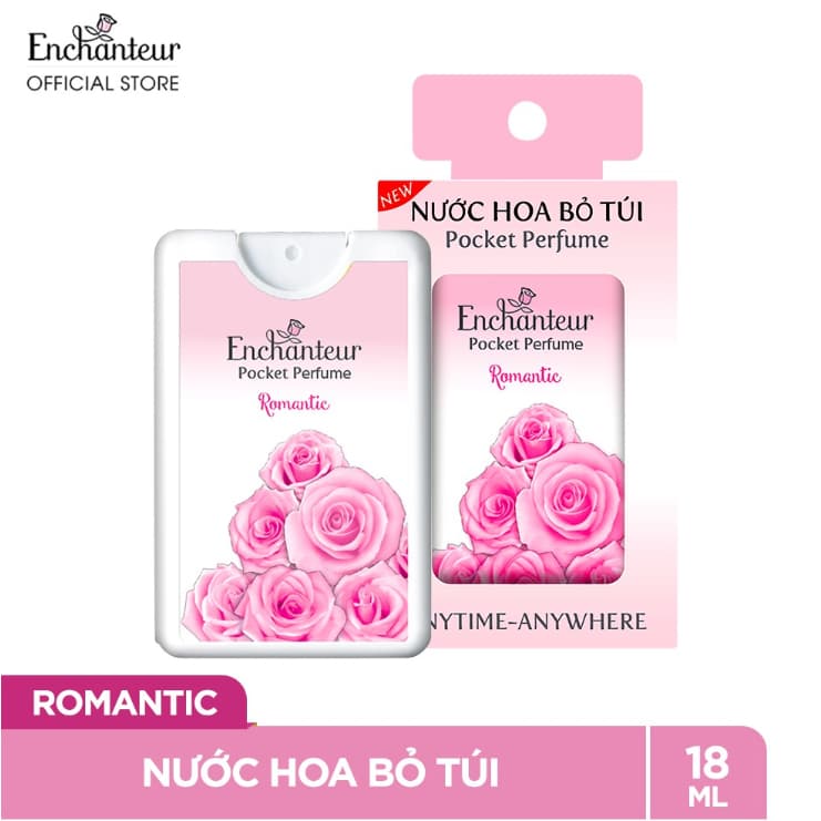 Nước hoa bỏ túi Enchanteur 18ml (250 lần sử dụng) - Hồng