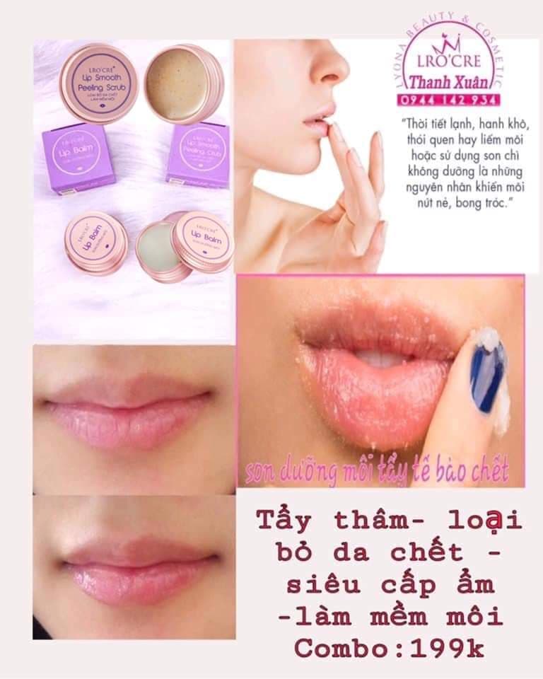 Son dưỡng môi mầm gạo dưỡng ẩm loại bỏ môi khô do thời tiết môi khô bẩm sinh khử thâm môi